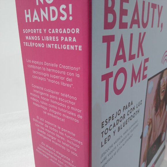 Danielle Creations Bluetooth L.E.D. Vanity Mirror Hands Free Wireless Charging - Picture 4 of 9